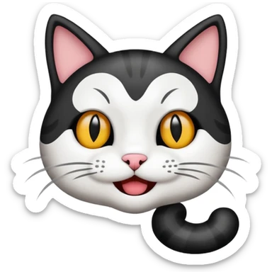 sneaky cat Sticker sticker