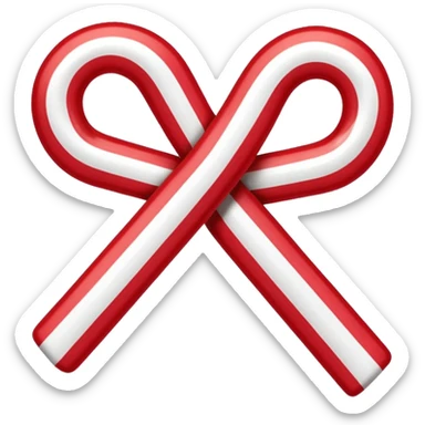 candy cane bow  sticker