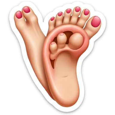 The foot emoji but everything EXCEPT the toes are the eye emoji sticker