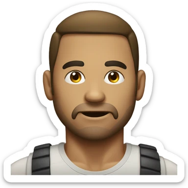 Persona musculosa pero no tan gigante. sticker