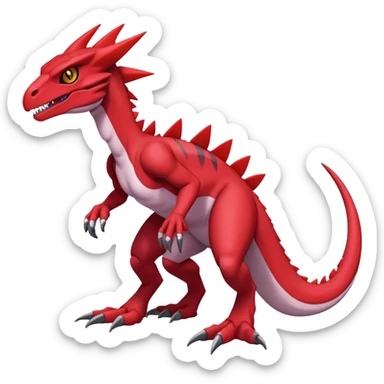  Cool Edgy Digimon-Fakemon-Guilmon-Genesect-Velociraptor-Dragon full body sticker