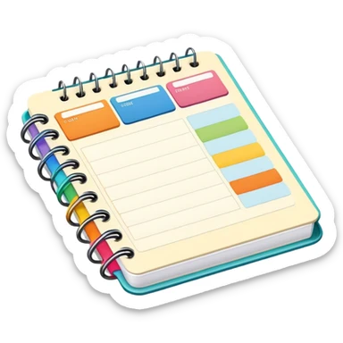 planner or calendar for organization sticker