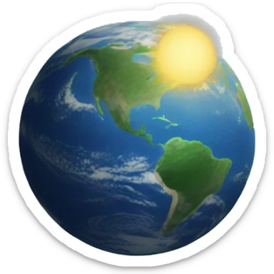 Earth as a comet sticker