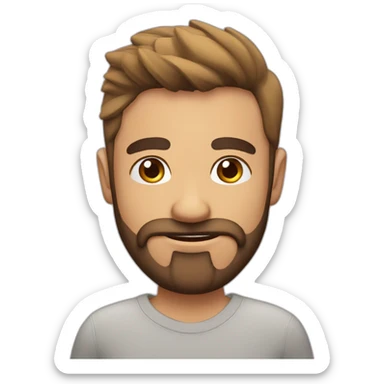 Chico sin pelo con barba fotografo sticker