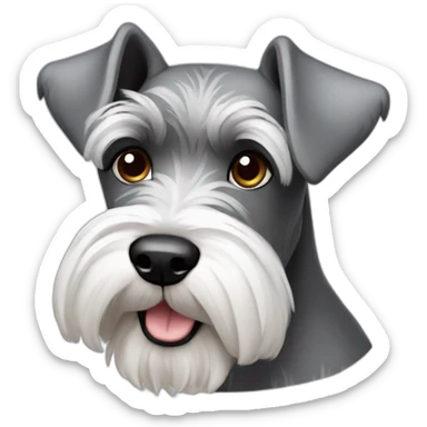 schnauzer white sticker