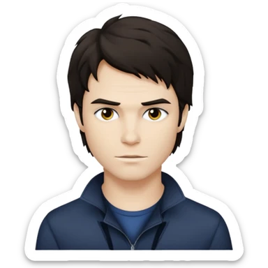 Damon Salvatore from the vampire diaries sticker