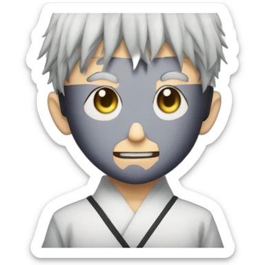 Satoru Gojo with his eyeband from jujutsu kaisen sticker