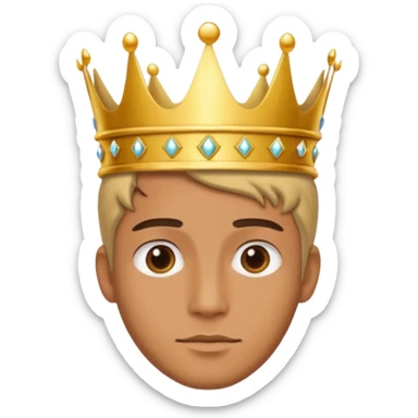 Un hombre persona enamorado y con una corana sticker