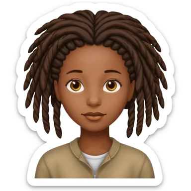 Black girl with locs sticker