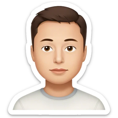 elon musk as a rice university student  sticker