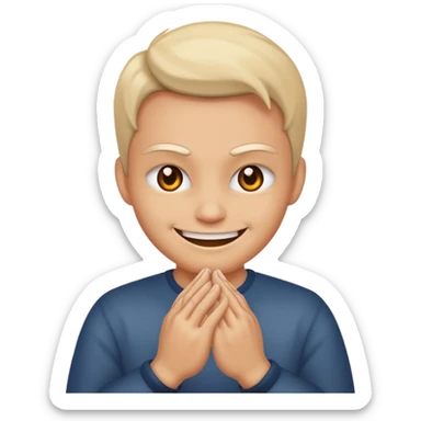 Evil smile rubbing hands together sticker