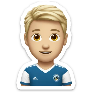 White boy soccer player  sticker