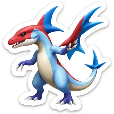 Shiny Koraidon-Latios-Marowak-Fakémon-hybrid-creature (full body)  sticker