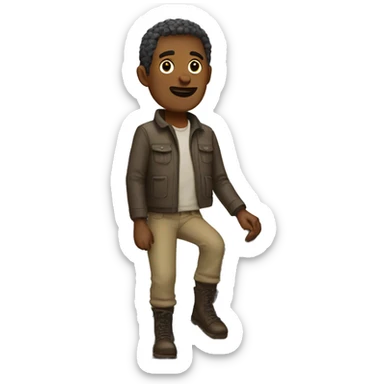 man at the foot of the mountain sticker