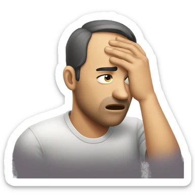 man deeply facepalming sticker