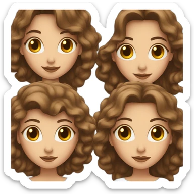 Two women with brown hair marry each other sticker