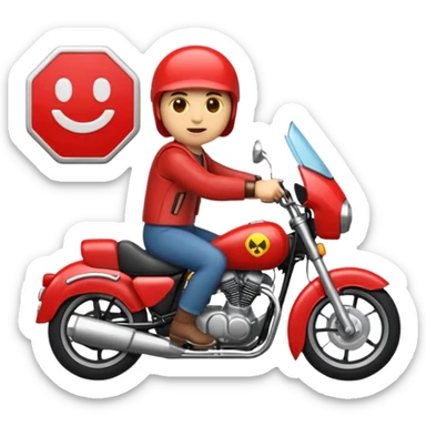 Vreau un emoji cu stop și sa fie împotriva motocicletelor sa fie interzise și cluburile de mc adică motociclete sticker