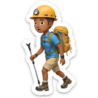 Pain face with ass hike out sticker