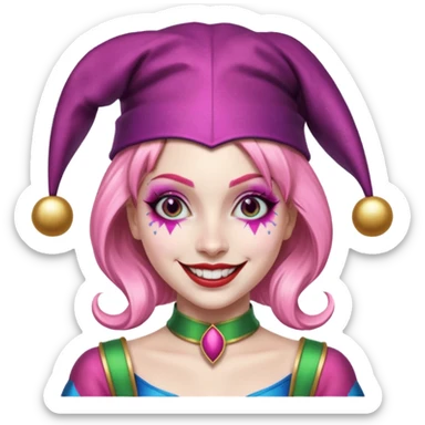 Glitter pink Harley Quinn sticker