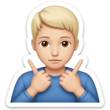 face with crossed fingers behind its back, symbolizing lying sticker