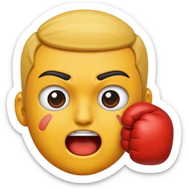Getting Punched in the face sticker
