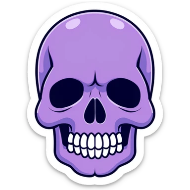 purple skull sticker