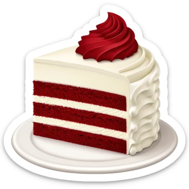 red velvet cake slice sticker