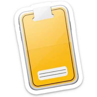 yellow card ticket iPhone style sticker