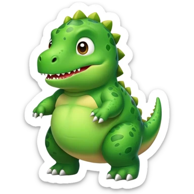 chubby cute dinosaur sticker