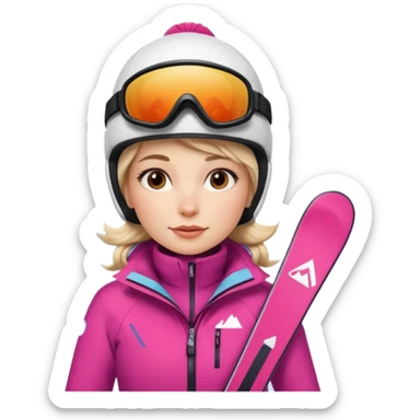 Woman Skiing Background Matterhorn sticker