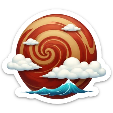 Planet Earth but ocean red land brown sticker