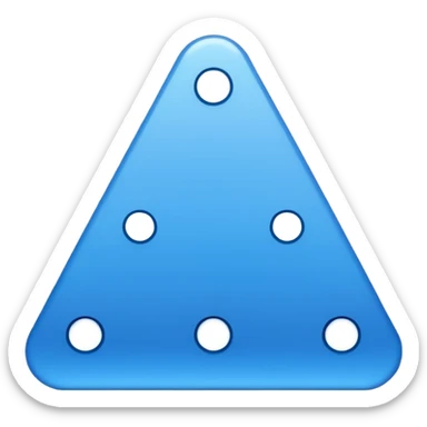 iOS style emoji, minimal summoning symbol, three dots triangle sticker