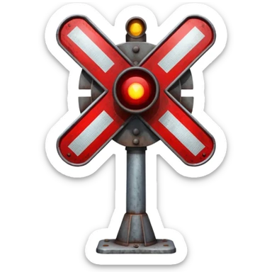 Railroad crossing light sticker