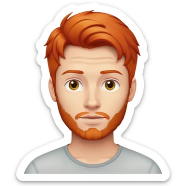 a man with ginger red hair sticker