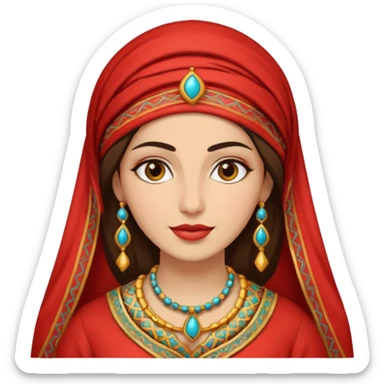 woman in moroccan culture style sticker