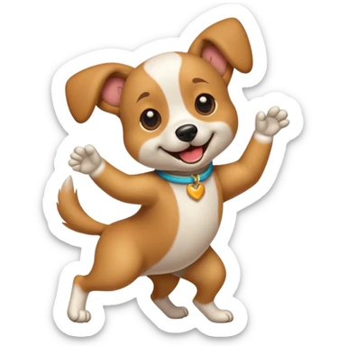 Perro bailando sticker