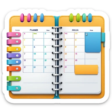 planner or calendar for organization sticker