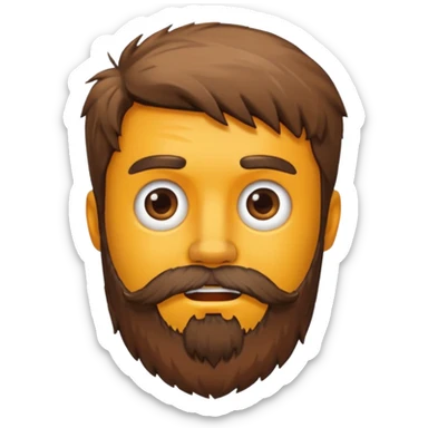Scruffy beard sticker