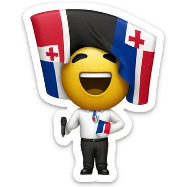 speaker with Dominican flag sticker