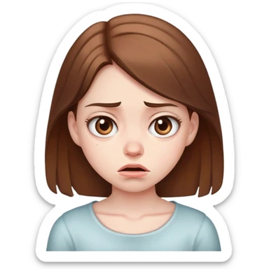 girl with disgusted face expression sticker