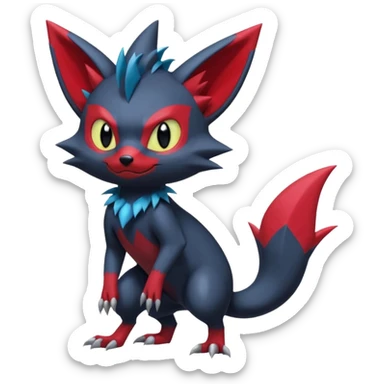 Sneasel-Weavile-Zoroark-Fakémon-hybrid-creature (full body)  sticker