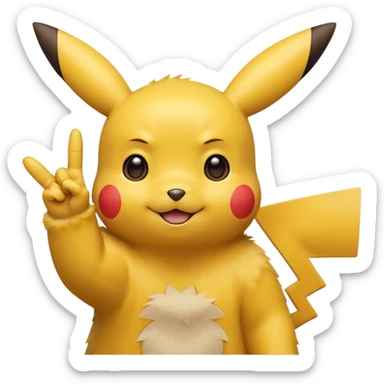 pikachu qui fais le signe JUL sticker