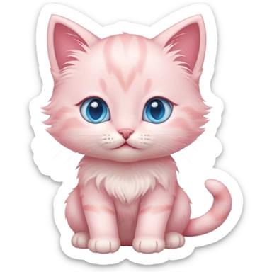 Baby pink kitten sticker
