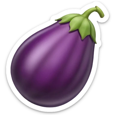 Eggplant sliding through ok sticker