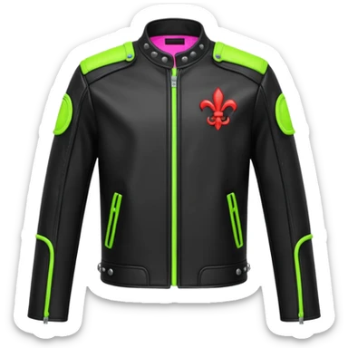 neon color Russian underground fashion jacket sticker