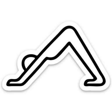 icon on the theme of yoga classes. image of a person in dog asana pose sticker