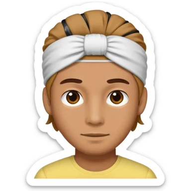 men with hairband sticker