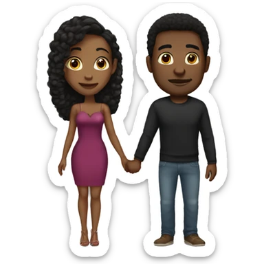 date night couple White people sticker