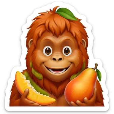 Mango orangutan sticker