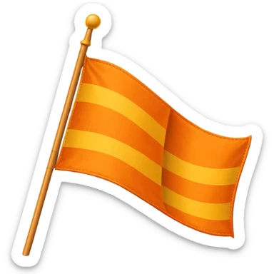 I want a flag emoji 🚩🚩 like this but flag should be orange don't change shape just change color sticker